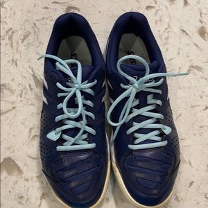 EUC - ASICS navy tennis shoes - size 9.5